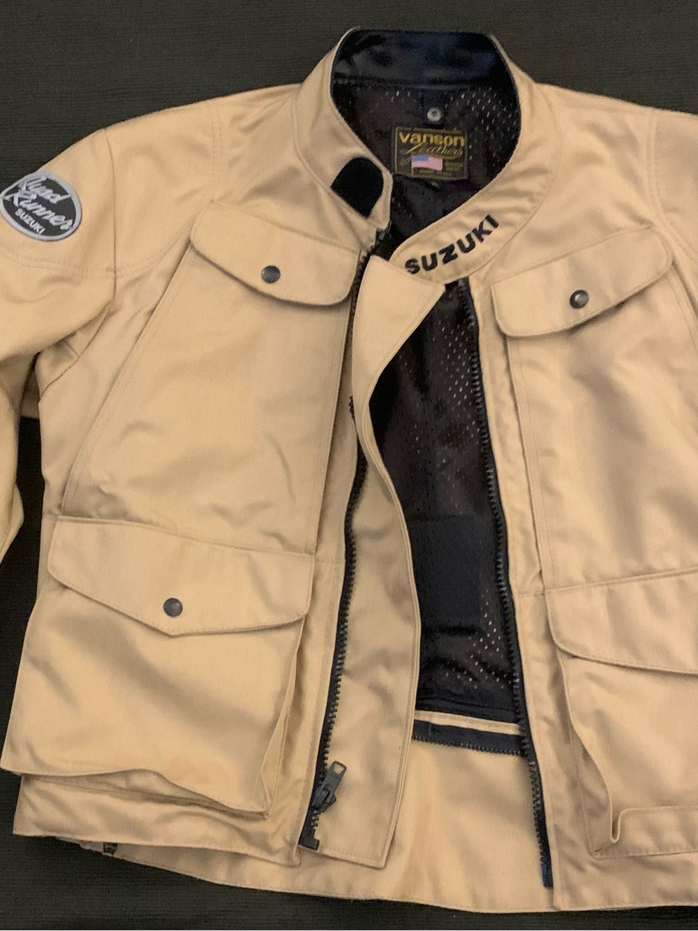 NWOT VANSON LEATHERS Suzuki Quad Runner Armored Cordura Riding Jacket.